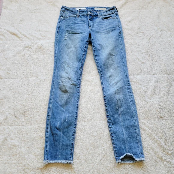 Anthro Pilcro Mid-rise Raw Hem Skinny Jeans - Picture 2 of 4